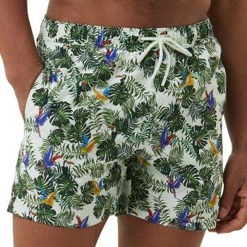 Björn Borg Badbyxor Sylvester Swim Shorts Vit/Grön polyester Small Her...