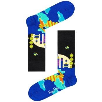 Happy socks Strumpor City X Sock Svart mönstrad bomull Strl 41/46