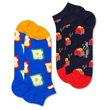 Happy socks Strumpor 2P Toast Low Sock Blå bomull Strl 41/46