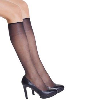 DIM Strumpbyxor 2P Sublim Voile Mi-Bas Knee-high Svart One Size Dam