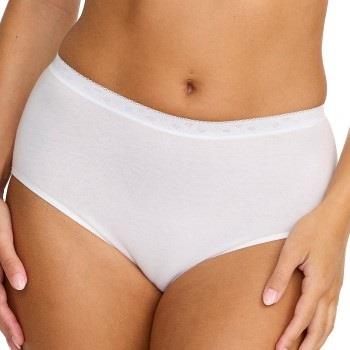 Damella Trosor Classic Cotton Midi Brief Vit bomull Small Dam