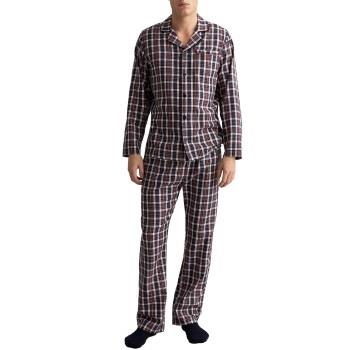 Gant Woven Cotton Check Pajama Set Blå/Orange X-Large Herr