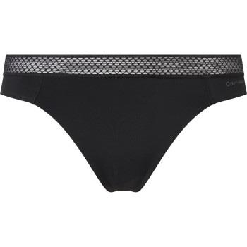 Calvin Klein Trosor Seductive Comfort Thong With Lace Svart Small Dam