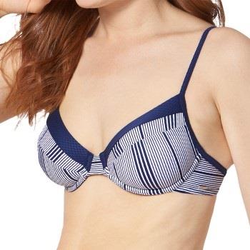 Triumph Summer Waves Underwire Bikini Bra Blå Mönstrad B 36 Dam