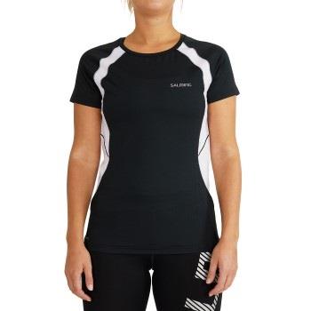 Salming Nova Tee Women Svart/Vit polyester Small Dam