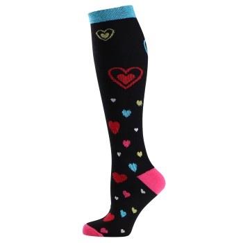 Trofe Printed Support Socks Strumpor Svart/Röd Strl 39/42 Dam