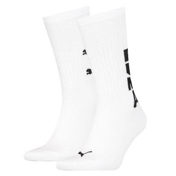 Puma Strumpor 2P Graphic Logo Crew Socks Vit Strl 39/42 Herr