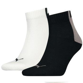 Puma Strumpor 2P Men Logo Block Quarter Socks Svart/Vit Strl 39/42 Her...