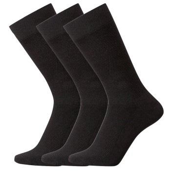 Claudio Strumpor 3P Rib Heavy Cotton Socks Svart Strl 40/47 Herr