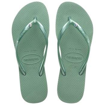 Havaianas Slim Crystal SW II Grön Strl 35/36  Dam