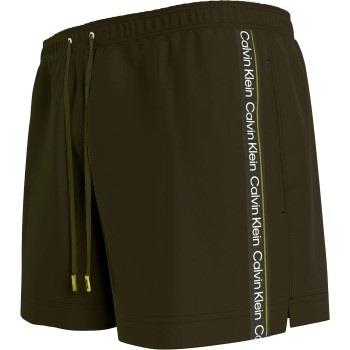 Calvin Klein Badbyxor Medium Drawstring Swim Shorts Mörkgrön polyester...