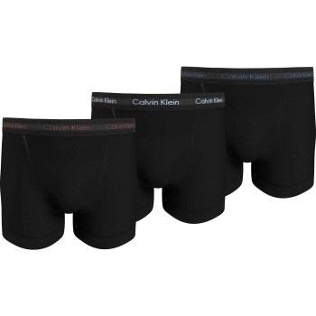 Calvin Klein Kalsonger 3P Cotton Stretch Trunks Svart bomull Small Her...