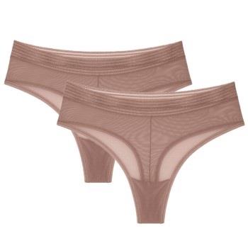 Triumph Trosor 2P Tempting Sheer Highwaist String Beige polyester Smal...