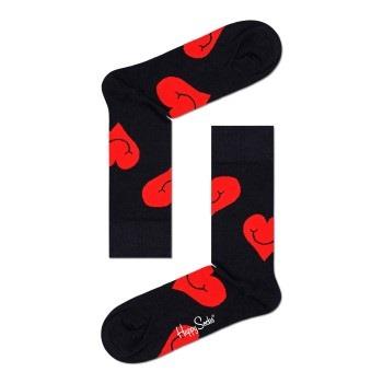 Happy socks Strumpor Jumbo Smiley Heart Svart mönstrad bomull Strl 41/...