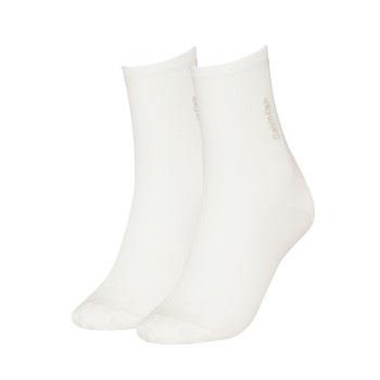 Calvin Klein Strumpor 2P Women Rib Sock Vit One Size Dam