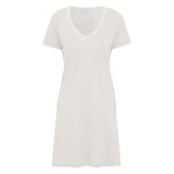 Damella Silk Nightdress SS Elfenben silke Small Dam