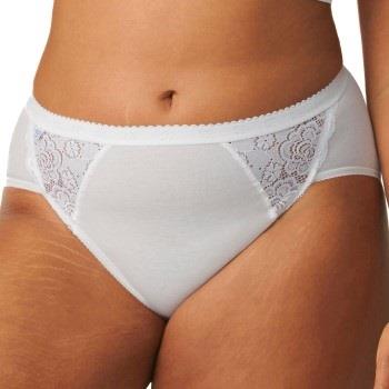 Sloggi Trosor 4P Chic Midi Lace Briefs Vit bomull 38 Dam