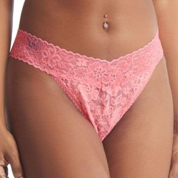 Hanky Panky Trosor 2P Daily Lace Original Rise Thong D1 Rosa nylon One...