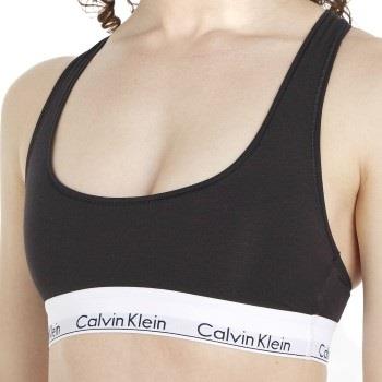 Calvin Klein BH 2P Modern Cotton Bralette D1 Svart Small Dam