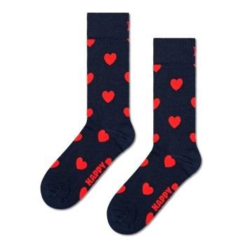 Happy Sock Heart Sock Strumpor Marin mönstrad bomull Strl 41/46