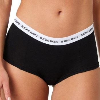 Björn Borg Trosor 2P Core Logo High Waist Brief Svart bomull Small Dam