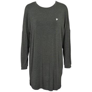 Missya Softness Long Sleeve Nightdress Mörkgrå modal Small Dam