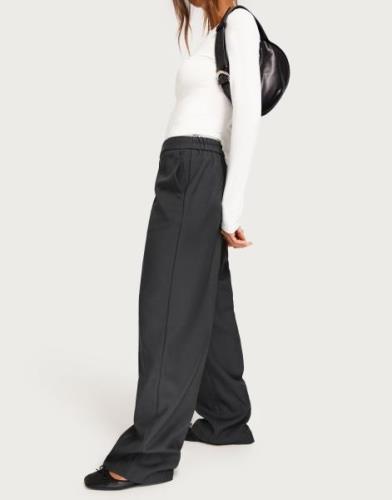 Pieces - Grå - Pcneva Hw Wide Pants Noos