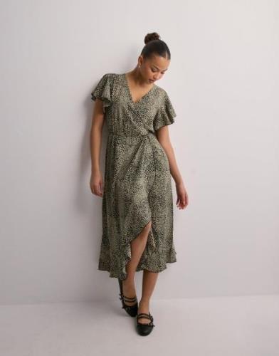 JDY - Multi/Mönstrad - Jdypiper S/S Midi Flounce Dress Wvn