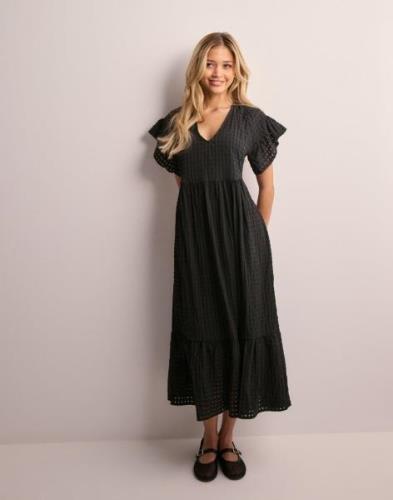 Object Collectors Item - Svart - Objvita S/S Long Dress Rep