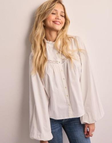 Nelly - Vit - Loose Lace Blouse