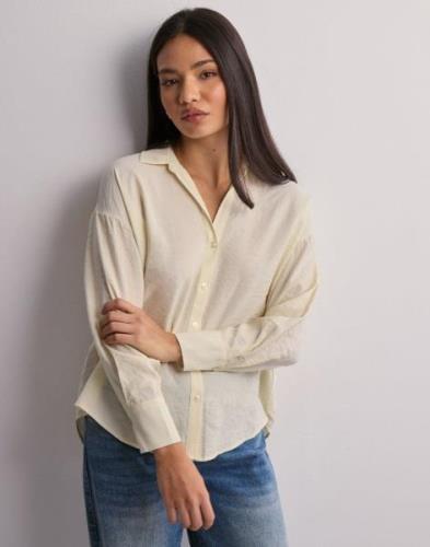 Vero Moda - Vit - Vmqueeny Ls Oversize Shirt Wvn Ga N