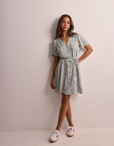 Only - Blommig - Onlevida S/S Short Dress Wvn Noos