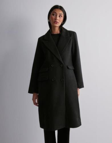 Only - Svart - Onlmonika Fitted Wool Coat Cc Otw