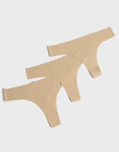 Pieces - Beige - Pcnamee Thong 3-Pack Noos