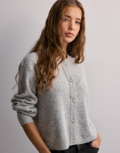 JDY - Grå - Jdylumi Life L/S Button Cardiga Knt