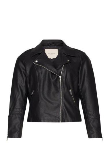 Caremmy Faux Leather Biker Noos Läderjacka Skinnjacka Black ONLY Carma...