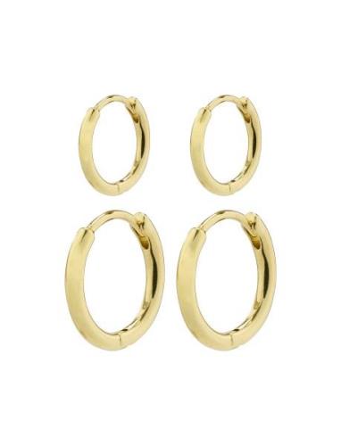 Pilgrim Ariella Recycled Hoop Earrings 2-In-1 Set Guld