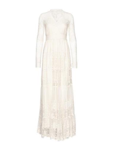 Yaseloise Ls Maxi Dress - Celeb Maxiklänning Festklänning White YAS