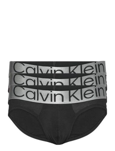 Hip Brief 3Pk Kalsonger Y-front Briefs Black Calvin Klein