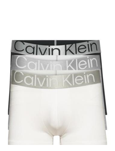Trunk 3Pk Boxerkalsonger White Calvin Klein