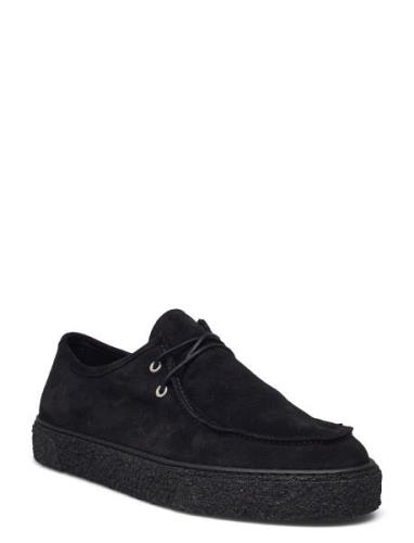 Biachad Loafer Suede Loafers Låga Skor Black Bianco