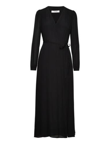 Lime Wrap Dress Maxiklänning Festklänning Black IVY OAK