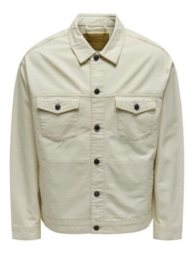 Onsend Ovz Canwas 4470 Jacket Jeansjacka Denimjacka Cream ONLY & SONS