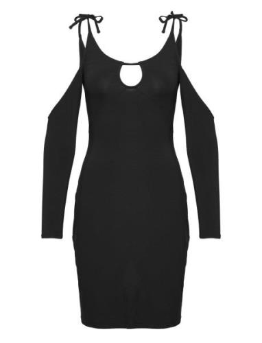 Viscose Jersey Stretch Mini Dress Kort Klänning Black HAN Kjøbenhavn
