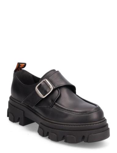 Biaginny Velcro Loafer Loafers Låga Skor Black Bianco