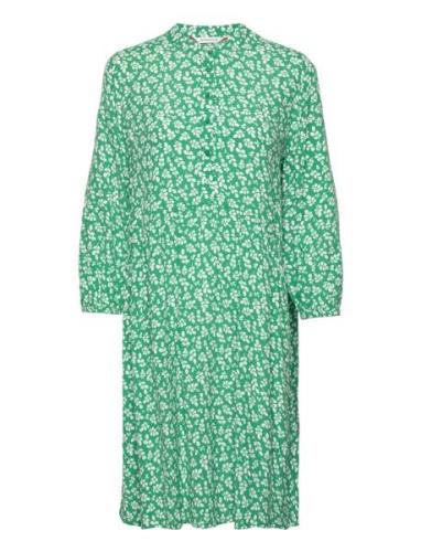 Dress With Volant Printed Kort Klänning Green Tom Tailor