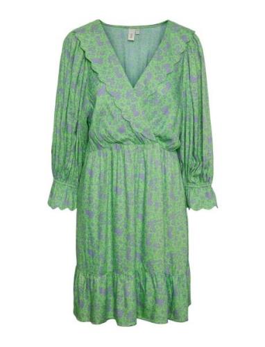 Yasstelli 3/4 Dress S. Kort Klänning Green YAS