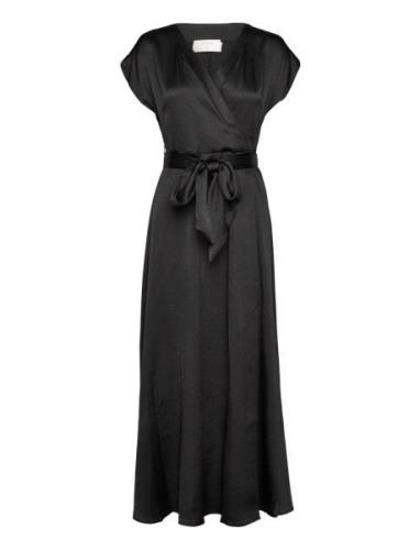 Crloretta Dress - Zally Fit Maxiklänning Festklänning Black Cream