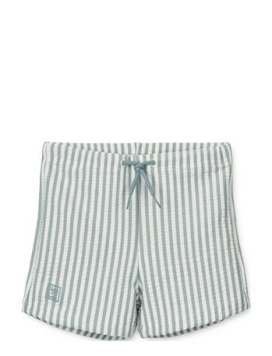 Otto Seersucker Swim Pants Badshorts Blue Liewood