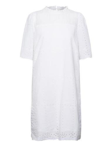 Crmoccamia Dress - Mollie Fit Kort Klänning White Cream